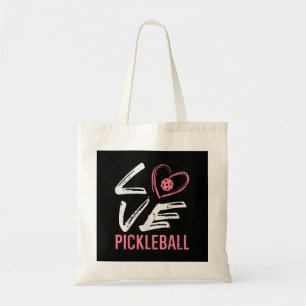 Tote Bag Love Pickleball Coeur Pickle Ball Femmes Filles En