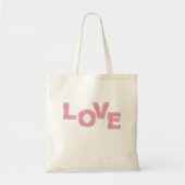 Tote Bag Love Pink Gold Parties scintillant (Devant)