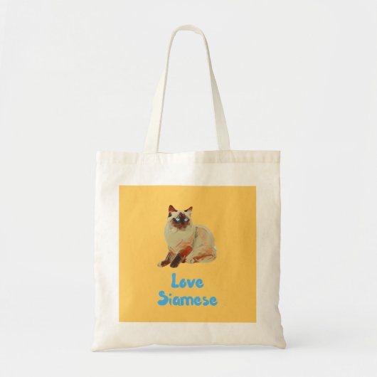 Tote Bag Love Siamese Cats (Devant)