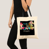Tote Bag LOVE Stethoscope Scrub aidante vie infirmière (Devant (produit))