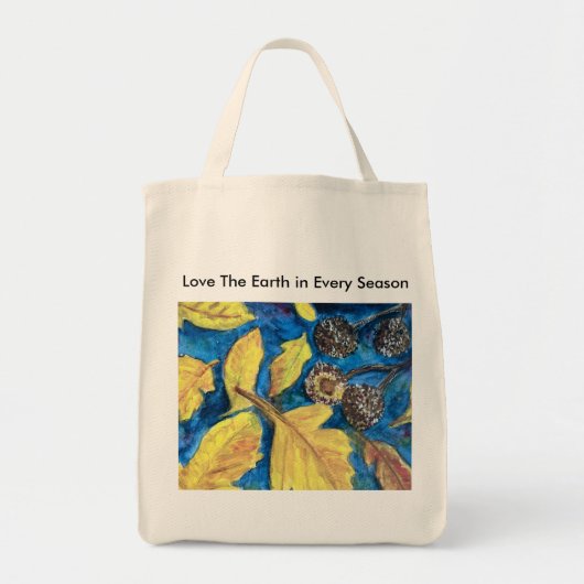 Tote Bag Love the Earth, fabric shopping bag (Devant)