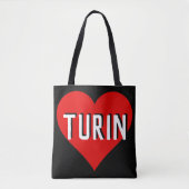 Tote Bag Love Turin, Italie. (Devant)