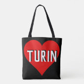 Tote Bag Love Turin, Italie. (Dos)