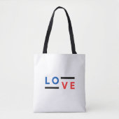 Tote Bag Love Typographie Art Moderne (Devant)