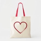 Tote Bag Love yourself heart minimum design (Devant)