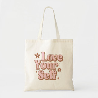 Tote Bag Love Yourself Super Retro Vintage les années 70 Vi