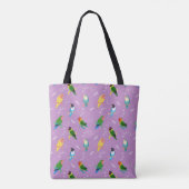 Tote Bag Lovebirds of Rainbow Colors Motif (Dos)