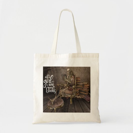Tote Bag Lovelies littéraires Skeleton Girl (Devant)