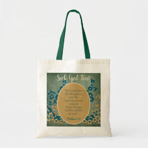 Tote Bag Lovely Chercher Dieu premier floral