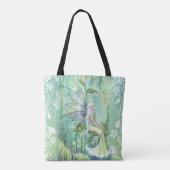 Tote Bag Lovely Fairy in Green Garden par Molly Harrison (Dos)