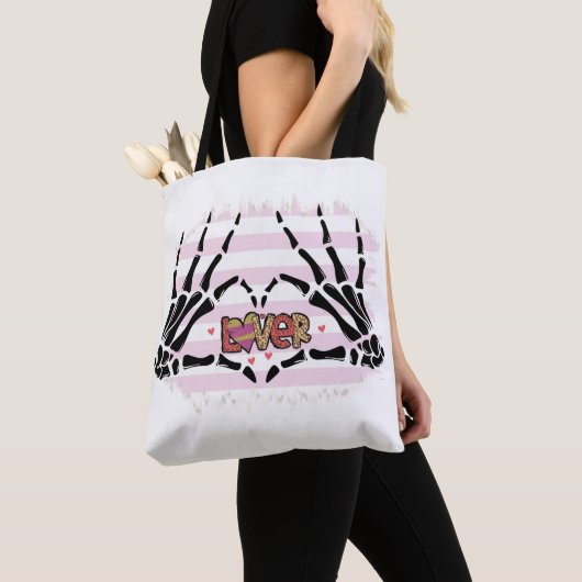 Tote Bag Lover Skeleton main (De près)