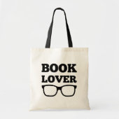 Tote Bag Lover's Typographie Lecture lunettes (Devant)
