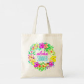 Tote Bag Luau Tropical Hawaiian Aloha Summer (Dos)