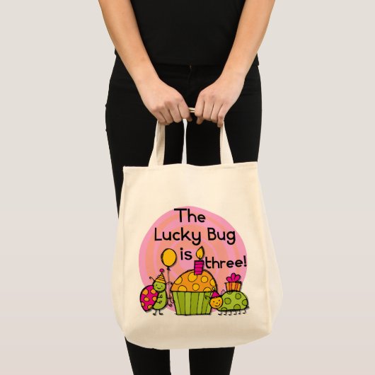 Tote Bag Lucky Bug Cupcake 3e Anniversaire Tshirts et cadea (Devant (produit))