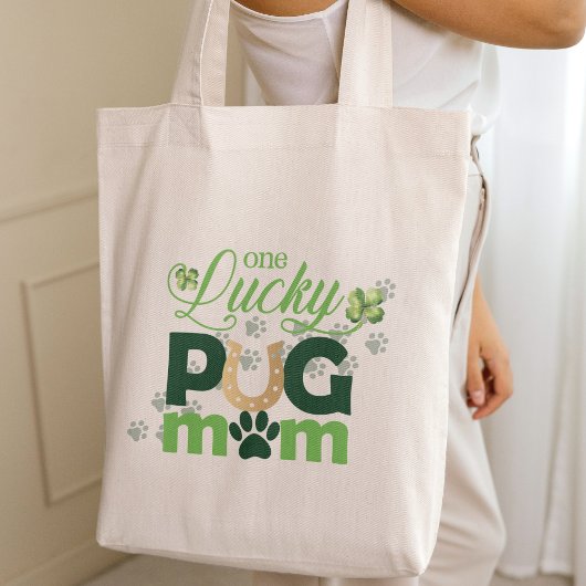 Tote Bag Lucky Carlin Mom St. Patrick's Day Photo personnal