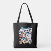Tote Bag Lucky Cat Art – Maneki Neko with Gold Coin (Dos)