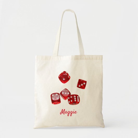 Tote Bag Lucky Dice Nom Bridesmaid Vegas Bachelorette Cadea (Devant)
