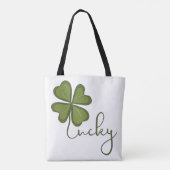 Tote Bag Lucky Four Leaf Clover (Dos)