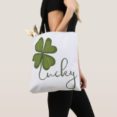 Tote Bag Lucky Four Leaf Clover (De près)