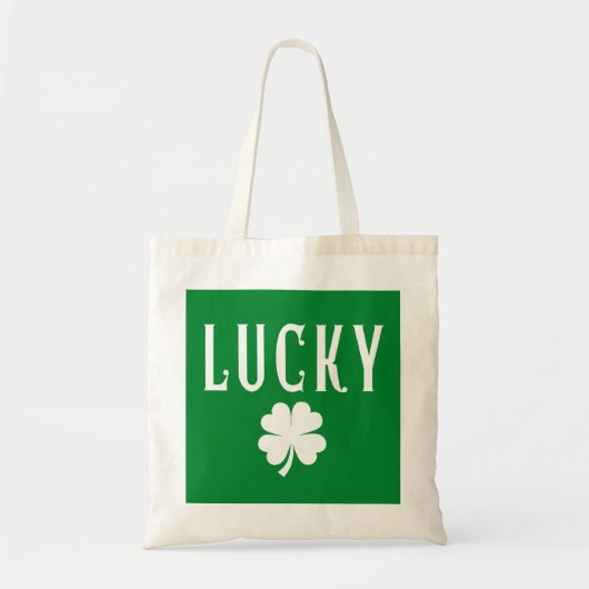 Tote Bag Lucky Four Leaf Clover St Patrick's Both Side (Devant)