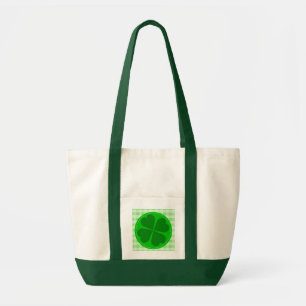 Tote Bag Lucky Shamrock Green À damiers