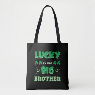 Tote Bag Lucky To Be A Big Brother St. Patrick's Day