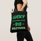 Tote Bag Lucky To Be A Big Brother St. Patrick's Day (De près)