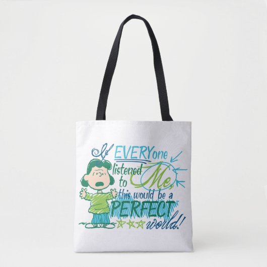 Tote Bag Lucy "Si Tout Le Monde M'Écoutait..." (Devant)