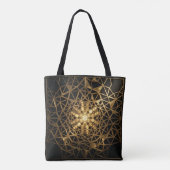 Tote Bag Lueur Sacrée de Géométrie Dorée (Dos)