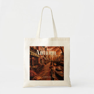Tote Bag Lumière d'automne Amsterdam Vibes Illustration de