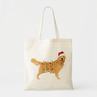 Tote Bag Lumière de Noël Golden Retrior