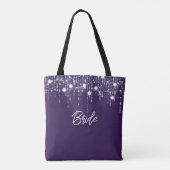 Tote Bag Lumière de suspension violette et blanche (Dos)