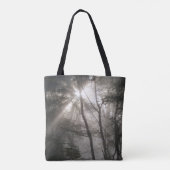 Tote Bag Lumière Solaire À Travers Les Arbres Bois Sombre (Dos)