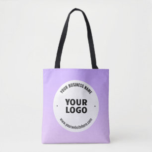 Tote Bag Lumière subtile violet Ombre et logo de votre entr