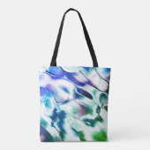 Tote Bag Lumière taillée à partir de métal mat, vert à bleu (Dos)