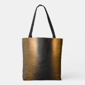 Tote Bag Lumières Abstraites mer brillant en bronze Monogra (Dos)