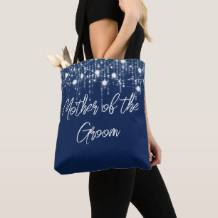 Tote Bag Lumières de pendage bleu et blanc Mère de la chamb