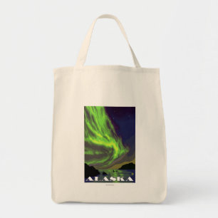 Tote Bag Lumières du nord et Vintage voyage d'orques