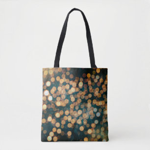 Tote Bag lumières fond abstrait, arrière - plan, noir, flou