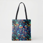 Tote Bag Luminez avec les MuShrooms rétro Fourre-tout (Devant)