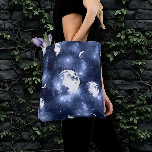 Tote Bag Luminosité de la lune | Phases de la lune dans les