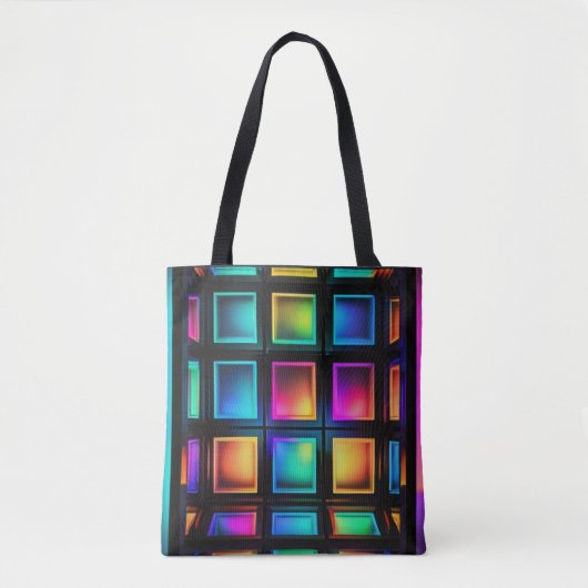 Tote Bag Luminous Grid Spectrum Tote (Devant)