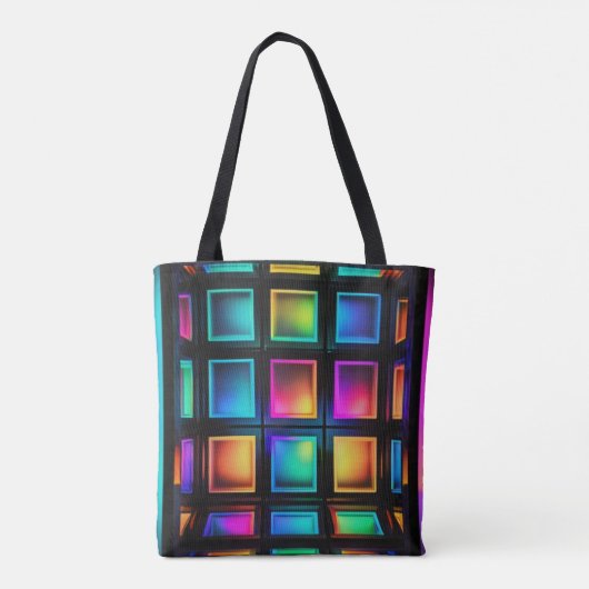 Tote Bag Luminous Grid Spectrum Tote (Dos)