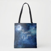 Tote Bag Lunar Sky Pleine lune Celestial Galaxy Flower Girl (Devant)
