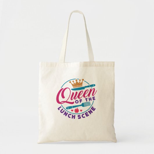 Tote Bag Lunch Lady Queen of the Lunch Scene (Devant)
