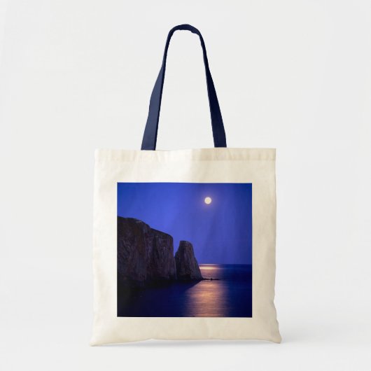 Tote Bag Lune À Dusk | Côte Gaspe de Perce Rock Québec (Devant)
