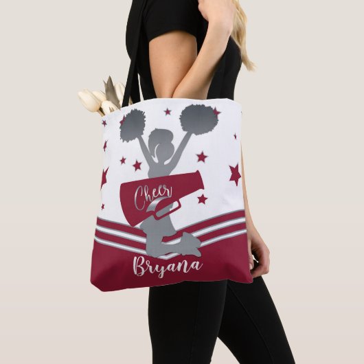 Tote Bag Lune Argent Blancs Étoiles Cheer Cheer (De près)