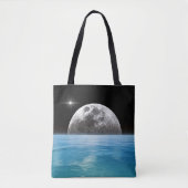 Tote Bag Lune au-dessus de l'océan (Devant)