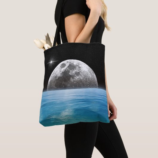 Tote Bag Lune au-dessus de l'océan (De près)