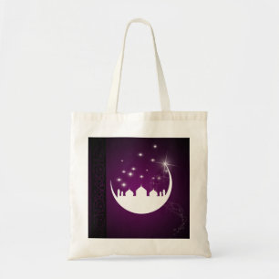 Tote Bag Lune avec Silhouette Mosquée - Fourre-tout Budget